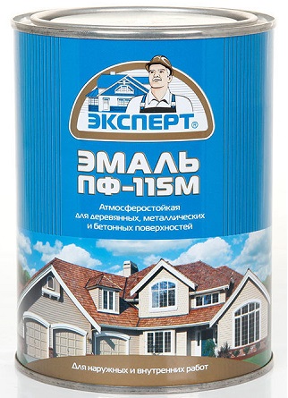 Эмаль ПФ-115М ЭКСПЕРТ глянц белая (0,8кг; 6шт) 