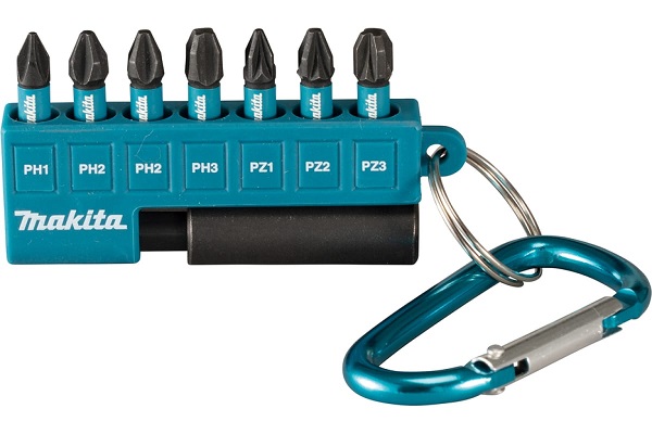 Набор бит Impact Black 25 мм 8 шт.(PH1,2XPH2,PH3,PZ1,PZ2,PZ3,магнит. держ.) MAKITA 