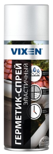 Герметик-спрей VIXEN Эластичный  цв.Черный (520мл; 12шт) 