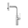 Смеситель для кухни, выдвижной излив, нерж.сталь VALFEX Apollion Steel