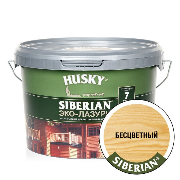 Эко-Лазурь для дерева HUSKY SIBERIAN 2,5л  п/матовая бесцветная 