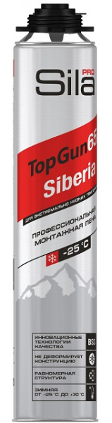 Пена профес.монтажная SILA Pro TopGun 70 winter SIBERIA 880мл (12шт)