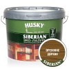 Эко-Лазурь для дерева HUSKY SIBERIAN 9л  п/матовая ореховое дерево