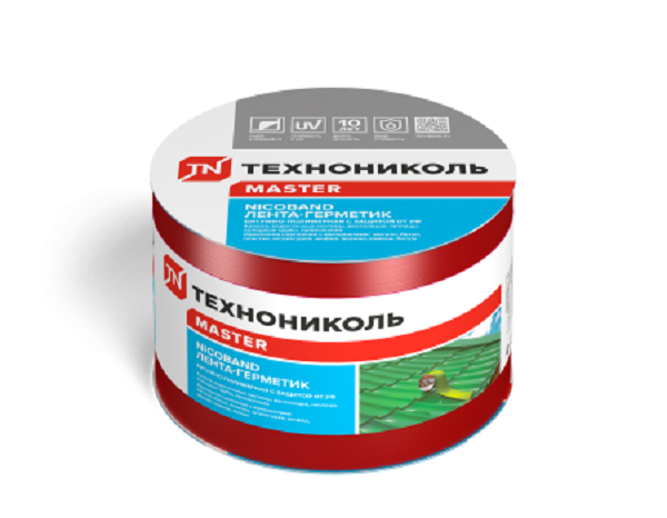 NICOBAND Самоклеющаяся гермитиз.лента , цвет красный , дл.10м. шир.10 см.