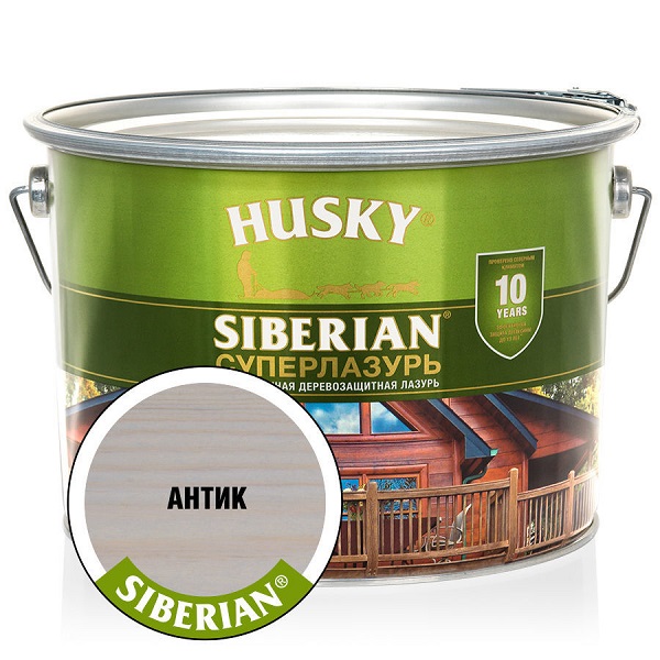 Суперлазурь HUSKY SIBERIAN 9л  Антик  